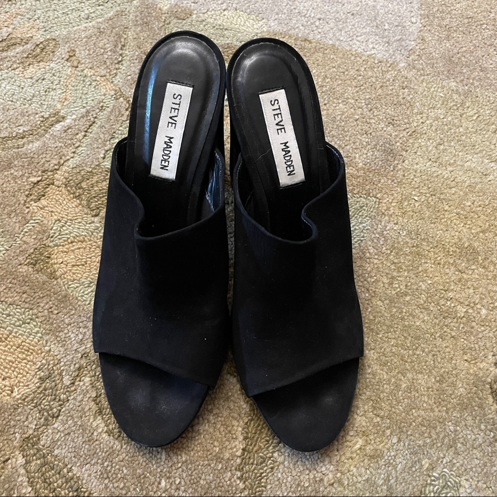 Steve Madden Esmeralda slip on chunky heel - leather upper size 8 1/2 - Picture 5 of 6